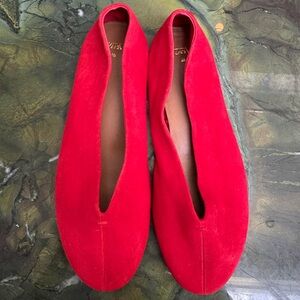 Zara Red Suede Women's Shoes size 39
